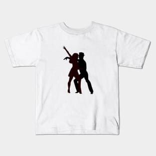 Silhouette of Salsa Dancers - Illustration Kids T-Shirt